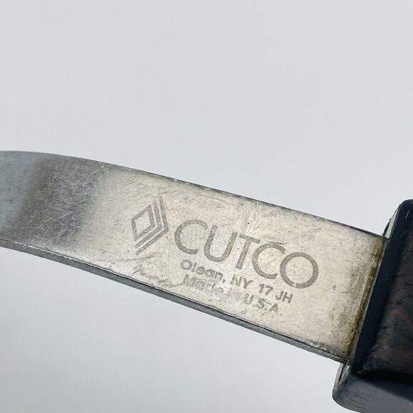 CUTCO Spoon And Ladle Stainless Steel Brown Swirl Handle Serving Utensil Set - Picture 5 of 14